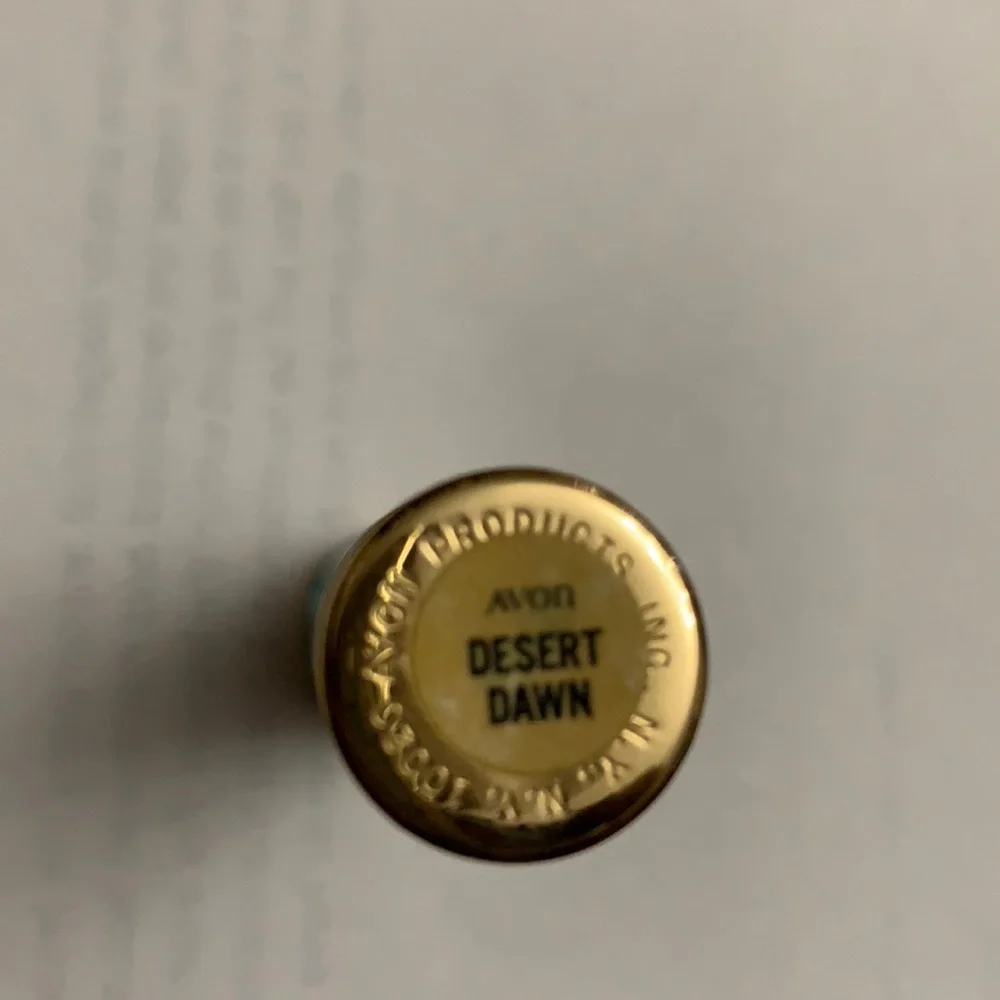 NEW AVON DESSERT DAWN EMPRESS FULL LIPSTICK VINTAGE METAL TUBE COLLECTIBLE w/box